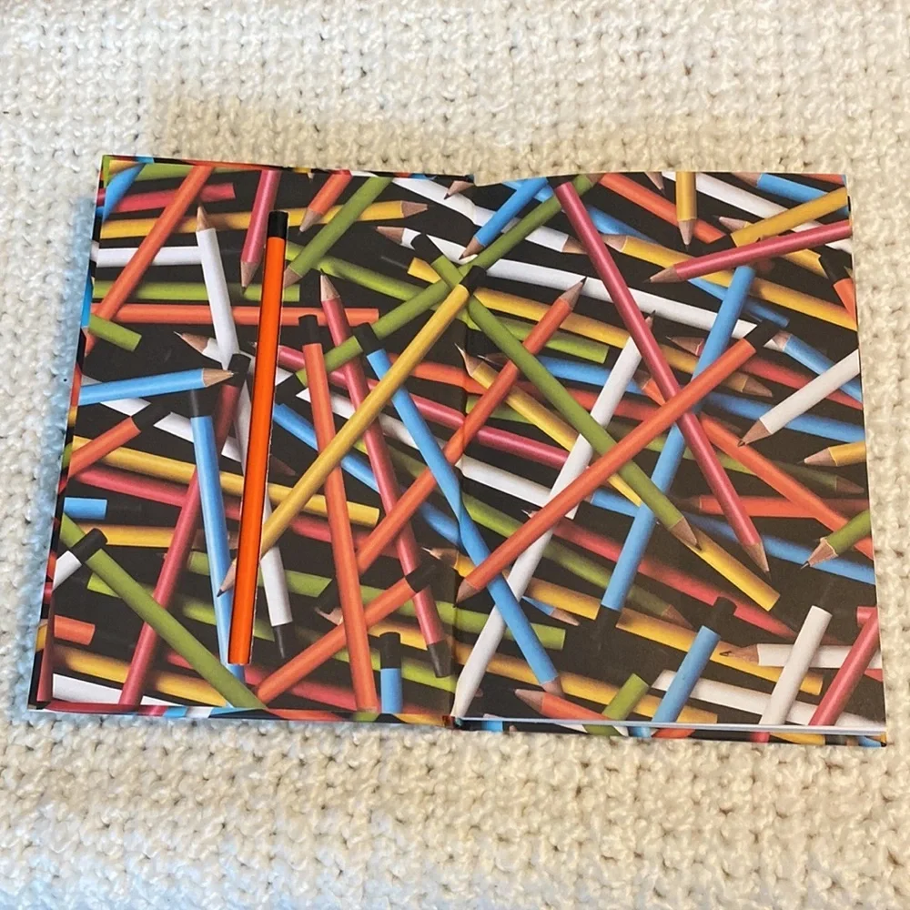 Hidden Pencil Notebook Journal with Orange Pencil